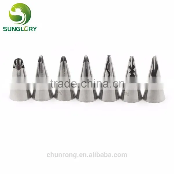 Hot Selling Wedding Cake Decorating Icing 7PCS Stainless Steel Russian Nozzles Pastry Bobbi Skirt Cake Nozzles Decoration Piping photo-6