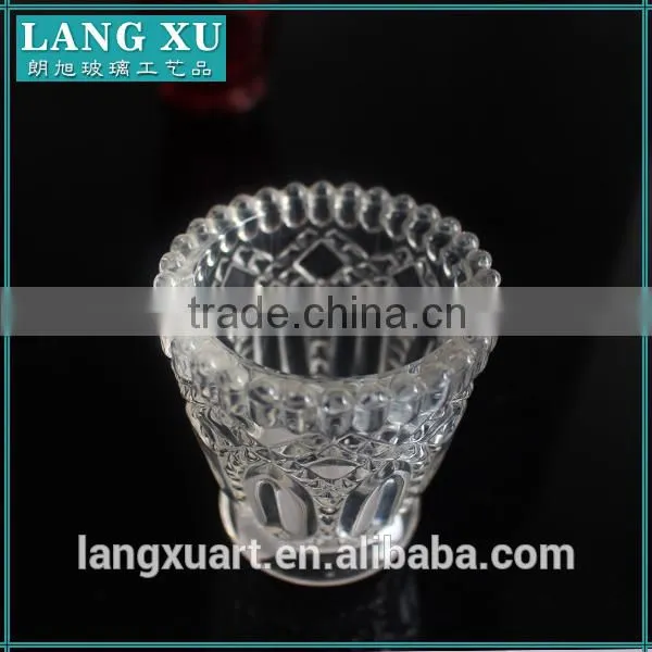 Wholesale Red Crackle Glass Votive Frosted Candle Holder photo-3