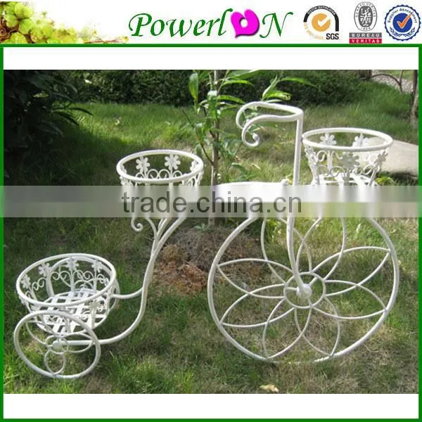 Classical Vintage Antique2 Tier Metal Iron Bicycle Plant Holder For Garden Home Decoration Patio TS05 G00 C00 X00 PL08-4913