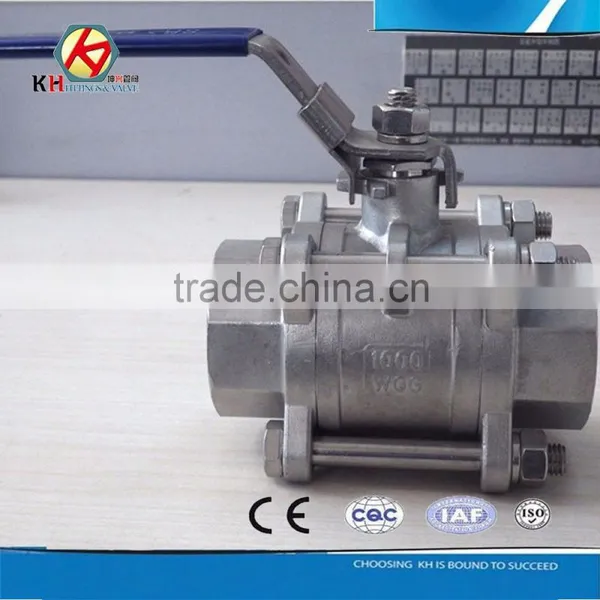 Stainless Steel CF8M Screwed 1000WOG 1PC 2PC 3PC Ball Valve photo-3