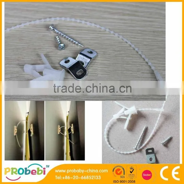Black Anti-Tip Furniture and Flat Screen TV Safety Strap With Screws Quality Choice photo-2