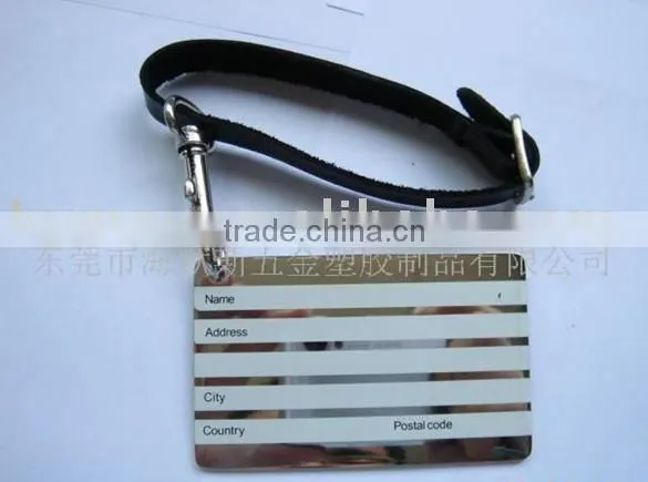 Metal luggage tag