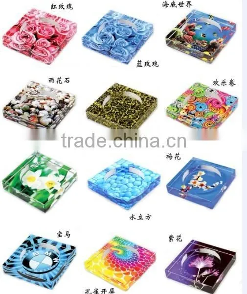 Special Crystal Ashtray,crystal Smoking Set With Engraved Logo Color for Bar Decorations (R-1021 photo-3