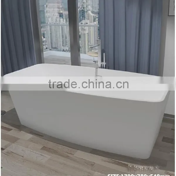 New Design!!!for Home or Hotel Ceramic and Artificial Stone Outdoor Bathtub Wholesale,resin Stone Bathroom Bathtub photo-6