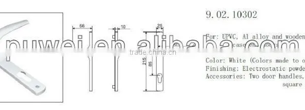 PVC Door Lock for PVC Profile or Aluminum Alloy Casement Door 9.02.10302 photo-3