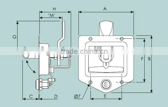 t Type Handle Lock photo-2