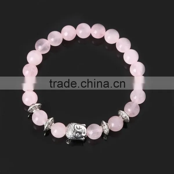 Woman's Jewelry Gift Natural Stone Red Agate Buddha Bracelets photo-2