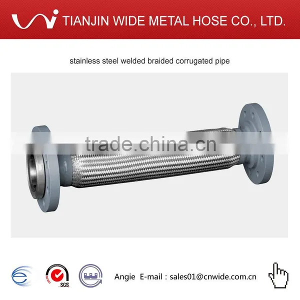 Stainless Steel Welded Braided Corrugated Pipe