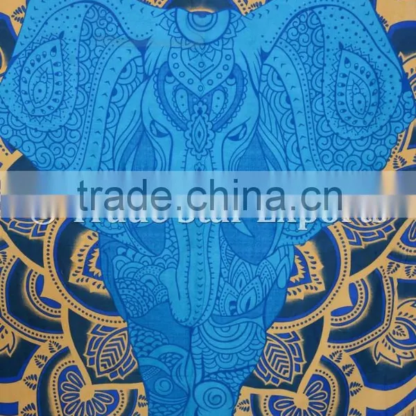 Indian Ombre Elephant With Lotus Mandala Wall Decor Bohemian Hippie Good Luck Wall Hangings Tapestry photo-3
