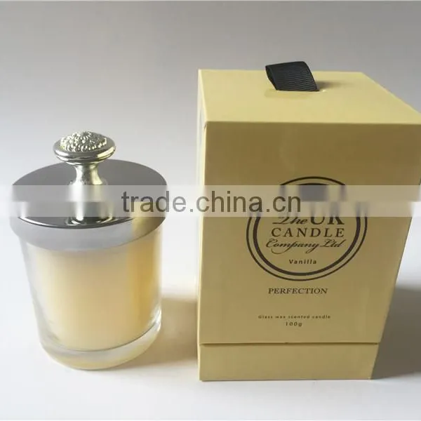 Cardboard Gold Foil Stamping Candle Jar Box With Tray photo-2