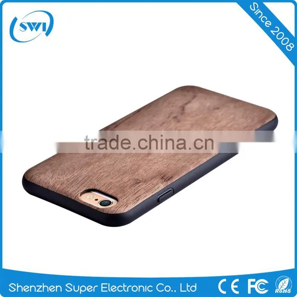 360 Degree Full Protective TPU+Red Sandal Wooden Back Cases Cover For Iphone 6 6S 6 Plus photo-4