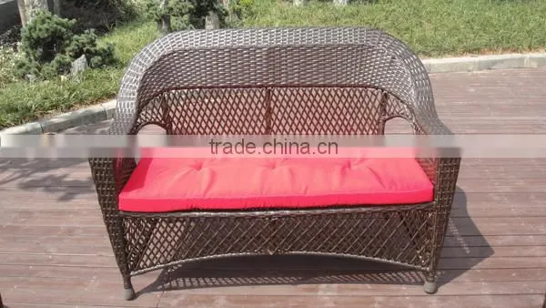 Chinese Style Round Rattan Cane Sofa Set 4Pcs photo-3