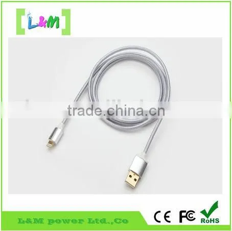 Metal Head Nylon Fiber USB Cable for IPhone /ipad/android photo-5