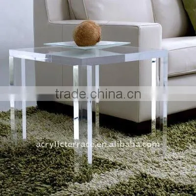 Frosted Acrylic Sofa Side Table