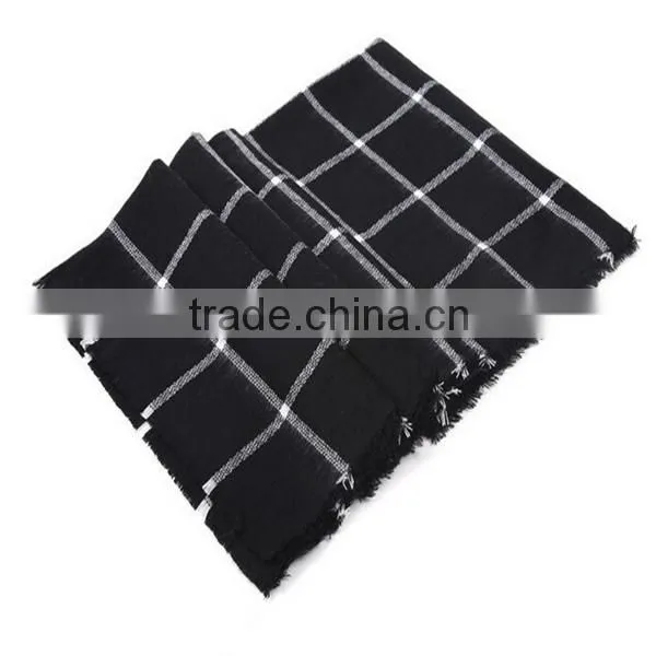 Top Quality!!! Fashion Women Warm Winter Stripe Black Wrap Shawl Blanket Scarf photo-3