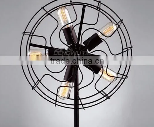 Five Lampholders Desk Lamp Fan Lamp Metal In Black Finish Living Room Bedroom Dining Room Table Lamp photo-3