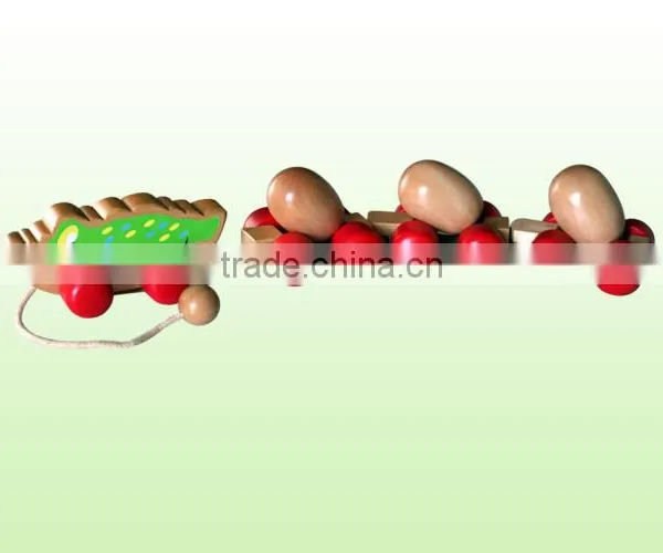 Chicken and Egg Pull Along Toy;classic Wooden Construction for Hours of Fun photo-3