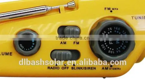 Solar AM FM Radio With Hand Crank Power Digital Mobile Portable Radio photo-4