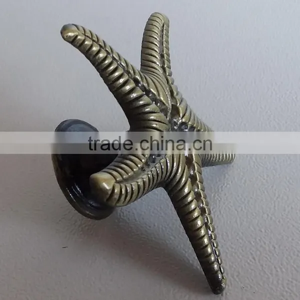 Customized Color Metal Alloy Ocean Style Sea Star Knobs photo-2
