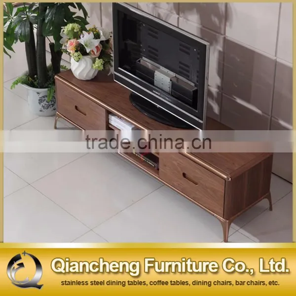 Pine Wood New Design Modern TV Cabinet With Drawers photo-3