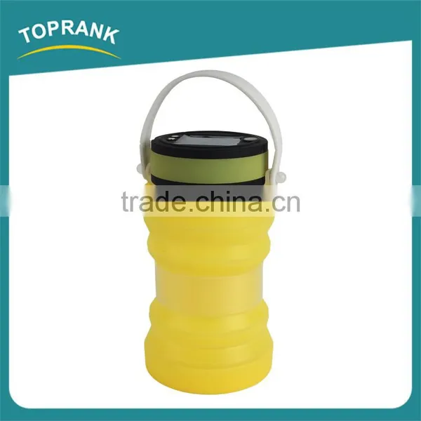 New Design Outdoor Camping Foldable Rechargeable Silicon Portable Solar Lamp photo-2