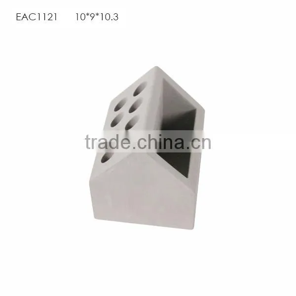 Fashion Desktop Handmade Concrete Pen Holder With Storage Box photo-3