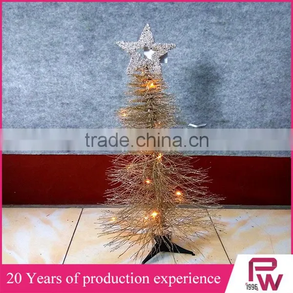 Glitter Pine Needle Artificial Christmas Tree With Ornaments photo-5