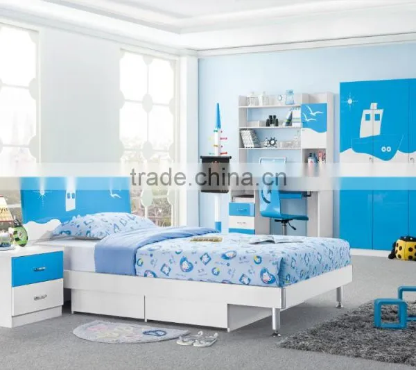 RD101 Sweet Girl Purple Princess Bedroom Set 2015 New Children Kids Furniture on Sale in Stock photo-5
