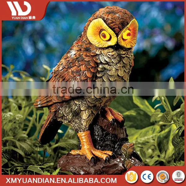 China Manufacturer Art Work Owl Resin Craft Solar Garden Led Park Light photo-2