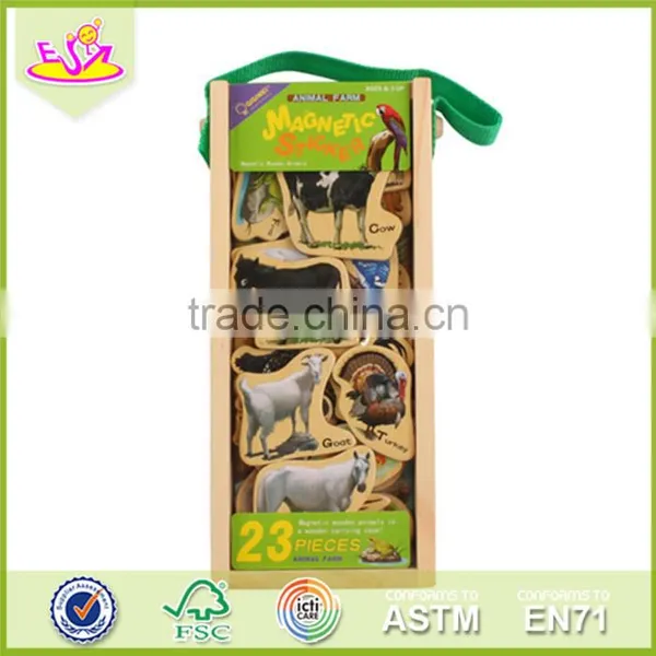 Wholesale 23 Pieces Kids Wooden Magnetic Toys Funny Children Wooden Magnetic Toys W14J002 photo-6