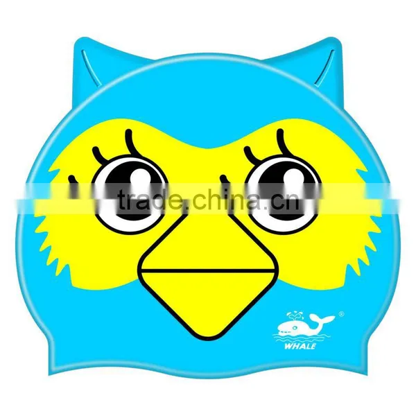 Custom Waterproof Silicone Cartoon Swimming Cap for Kids photo-3