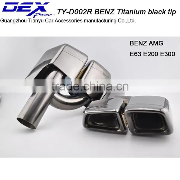 Car Titanium Black Tip Ben z E63 W221 Exhaust Pipe photo-3