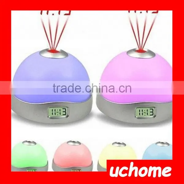 UCHOME Rainbow Color Led Night Light Projection Projector Digital Alarm Clock photo-5
