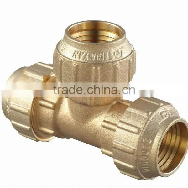 PE PIPE BRASS FITTING TEE photo-5
