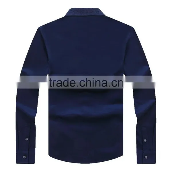 Mens Long Sleeve Hign Design Class Fashion Cotton Polo t Shirt photo-2