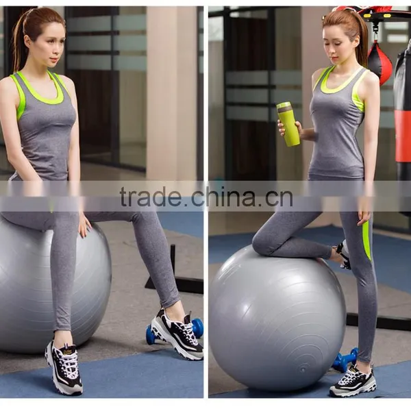 2016 Summer Nylon Blend Spandex Yoga Active Fitness Wear Set for Women, Sexy Sport Clothing Set