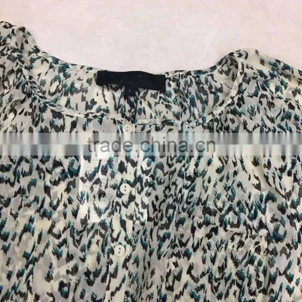 2017 Latest Fashionable Ladies Leopard Print Chiffion Blouse photo-4