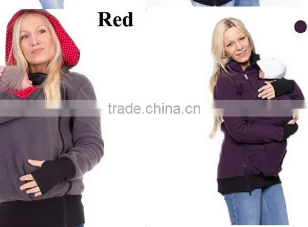 2016 New Style Multiple Function Mother Dress Three-in-one Cover Baby Women Hoodie Sweatshirt Polar Fleece Warm OEM photo-5