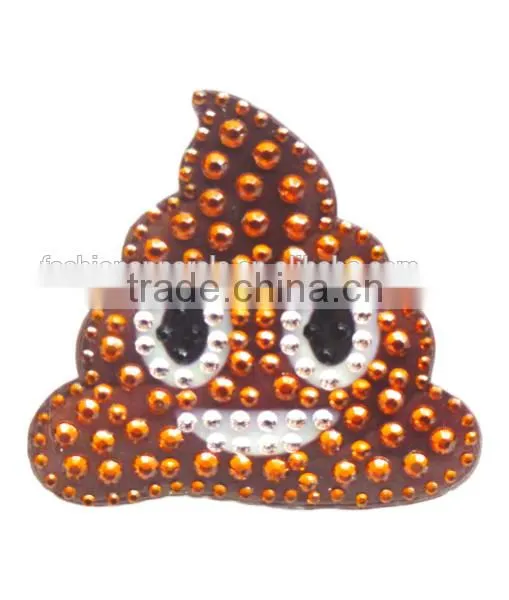 Rainbow Poop Rhinestone Sticker Laser Printing Back Sticker Decorative Gift Box/Phone/Notebook photo-2