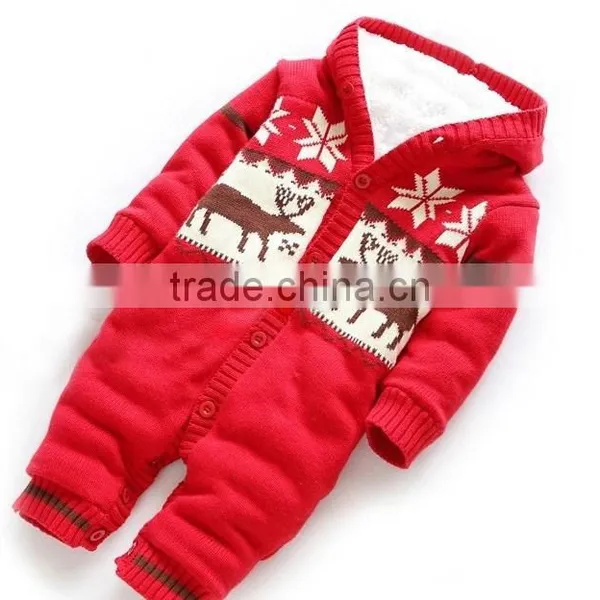 Nordic Design Reindeer Jacquard Baby Knitted Hooded Jumper photo-2