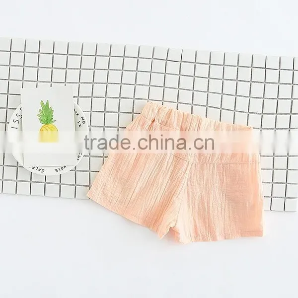 Summer Apparel Latest Arrivals Linen Fabric Shorts Daliy Wearing Baby Clothes photo-3