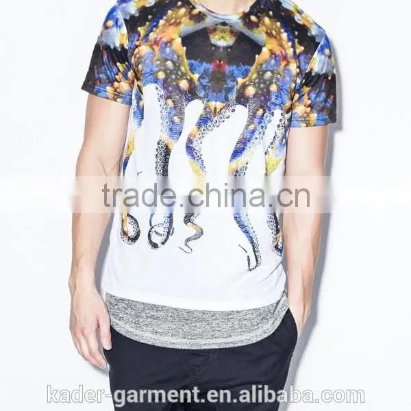 Octopus Sublimation T Shirt Customize 100% Polyester Sublimation T Shirts photo-3