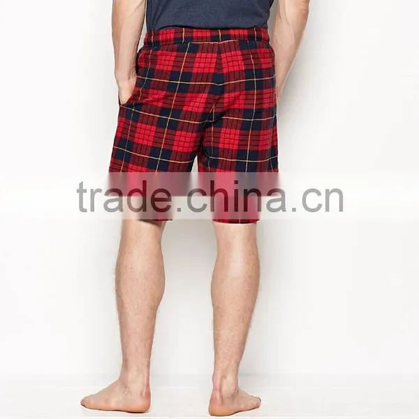 Short Sleeves Blank Tops and Checked Pants Pyjamas Men photo-2