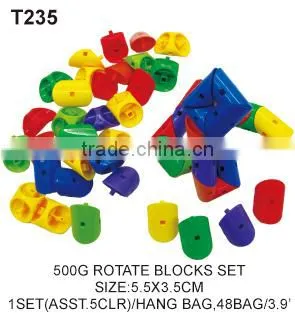 500g Colorful Connect Tube Plastic Educational Building Blocks Shapes Toy For Kids photo-3