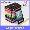 Good Quality 360 Rotating Protective PU Leather Stand Case Cover for Apple New IPad Mini With 10 Colors