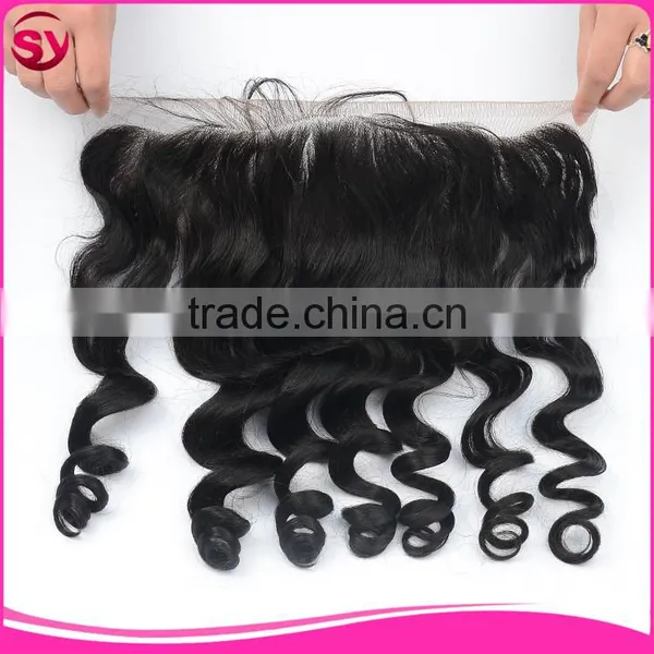100% Loose Wave Full Lace Frontal Closures 100 Peruvian Frontal Lace Closure With Bundles photo-2