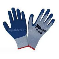 Blue Latex Coated 10G T/C Safety Glove
