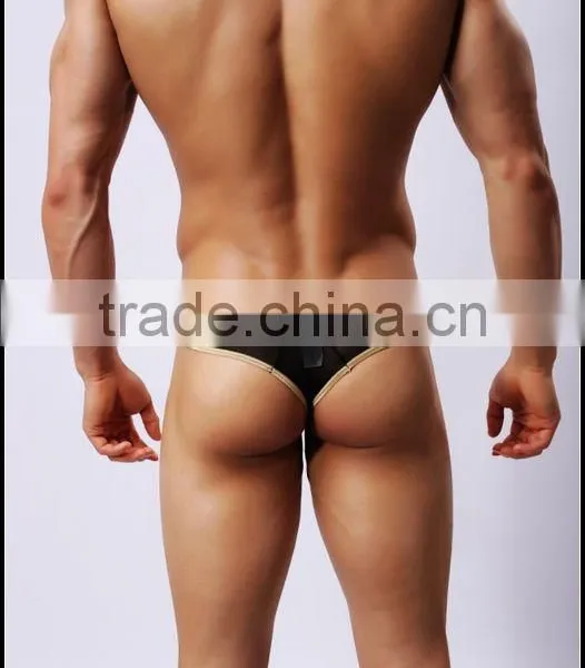 Gauze Men Underwear in Thongs Jock Strap Photo of Transparent Gauze Mens Sexy Underwear Thongs G-string photo-6