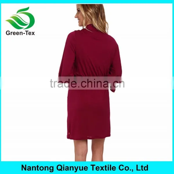 Women's Short Modal Robe Rhinestone Bride Bath Robe Wholesale photo-2