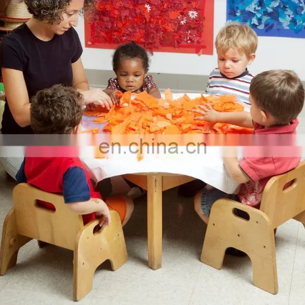 Kindergarten Wooden Kids Barber Chair Small Wooden Children Table Chair photo-4